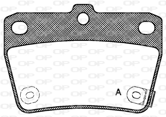 OPEN PARTS stabdžių trinkelių rinkinys, diskinis stabdys BPA0839.02